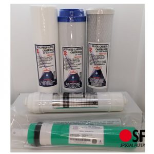szűrőbetétkészlet membránszűrővel ozmózis víztisztítóhoz